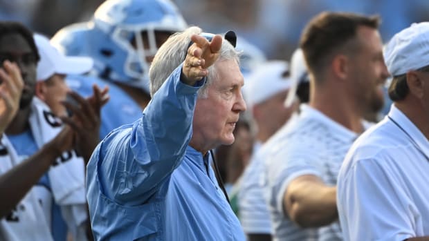 UNC football head coach Mack Brown